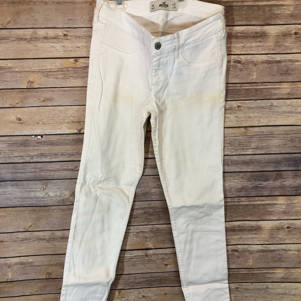 Hollister white skinny jeans size 28
